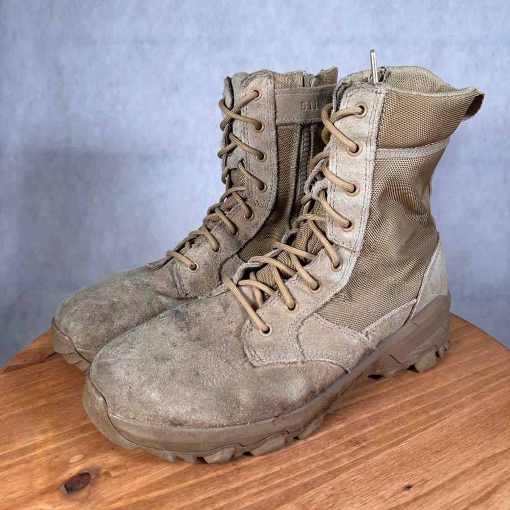 5.11 Tactical Speed 3.0 Desert Boots Mens 11.5 Coyote Brown Fair Side Zip 12337